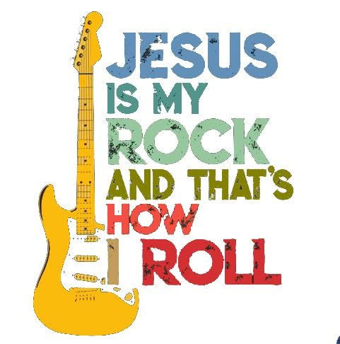 DTF TRANSFER JESUS IS MY ROCK