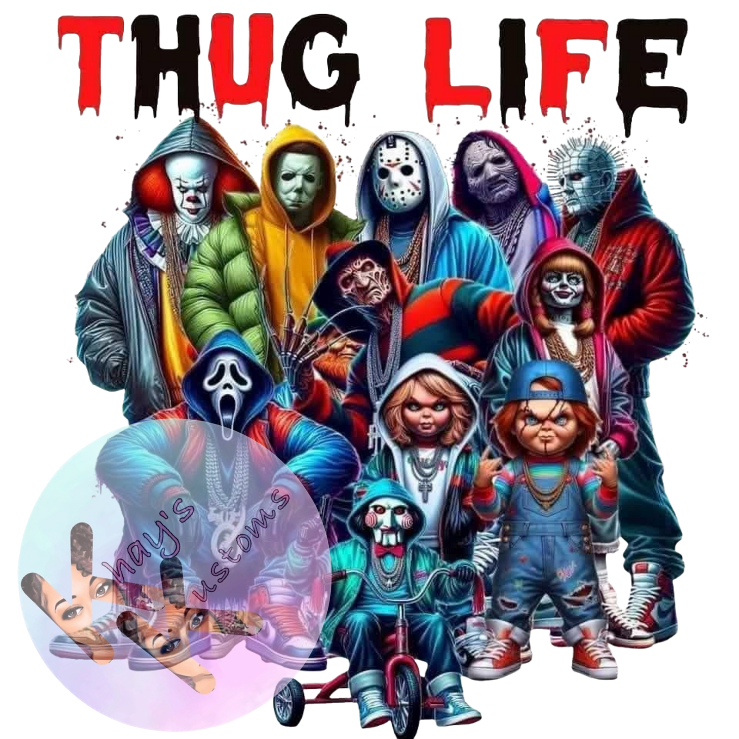 DTF TRANSFER-THUG LIFE HOLLOWEEN