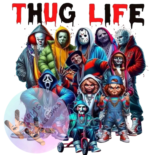 DTF TRANSFER-THUG LIFE HOLLOWEEN