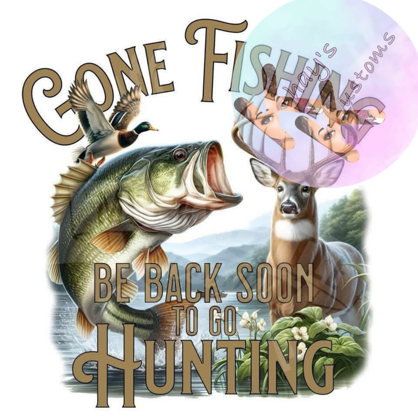 DTF TRANSFER- GONE FISHING