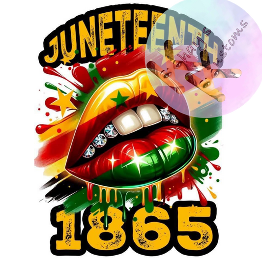 DTF TRANSFER- JUNETEENTH LIPS WITH GRILLS