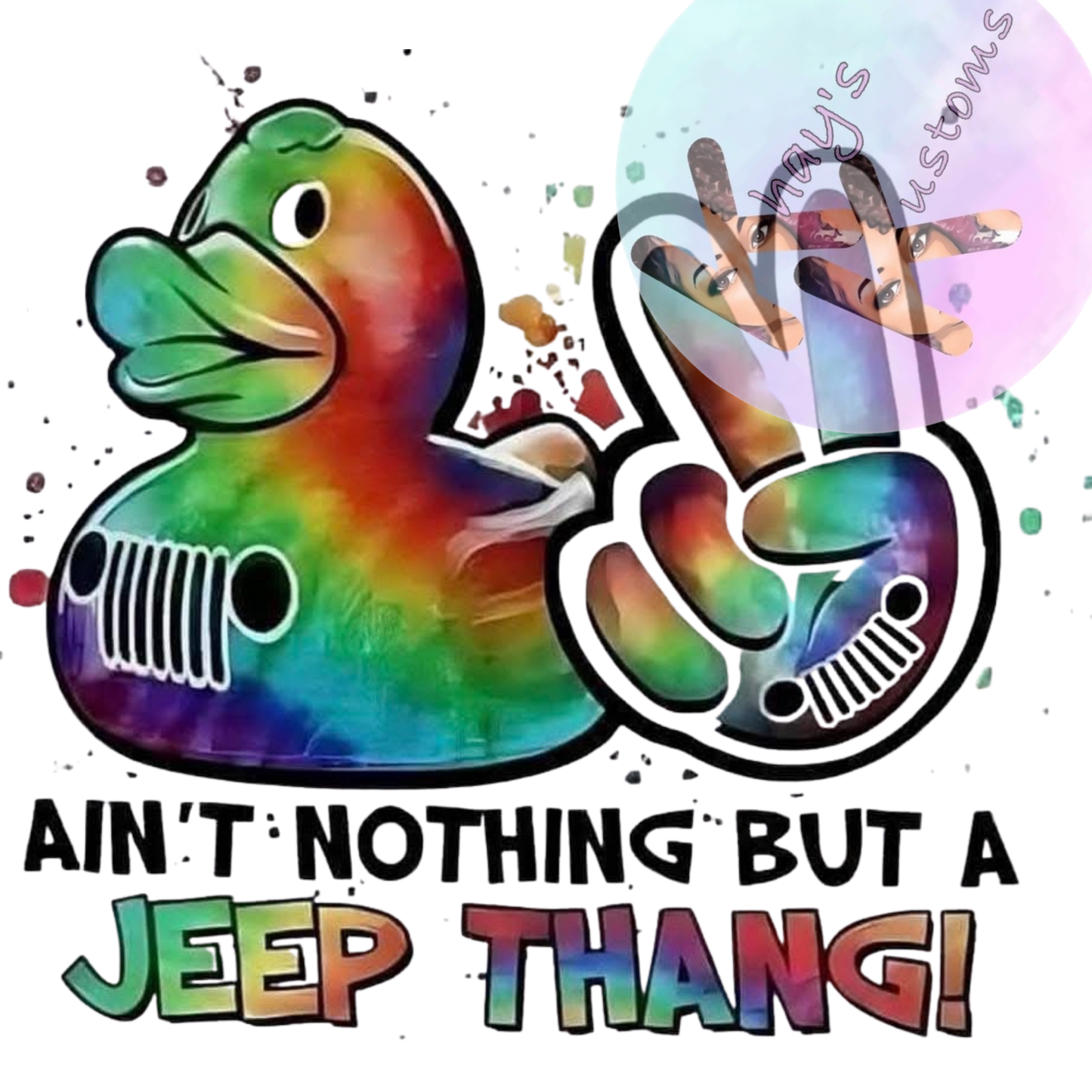 DTF TRANSFER-AINT NOTHING BUT A JEEP THANG