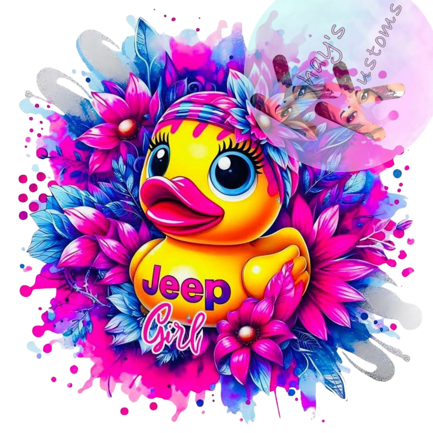 DTF TRANSFER- JEEP GIRL DUCK