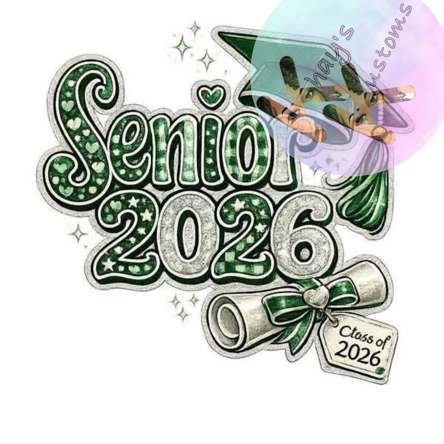 DTF TRANSFER SENIOR HEART 2026