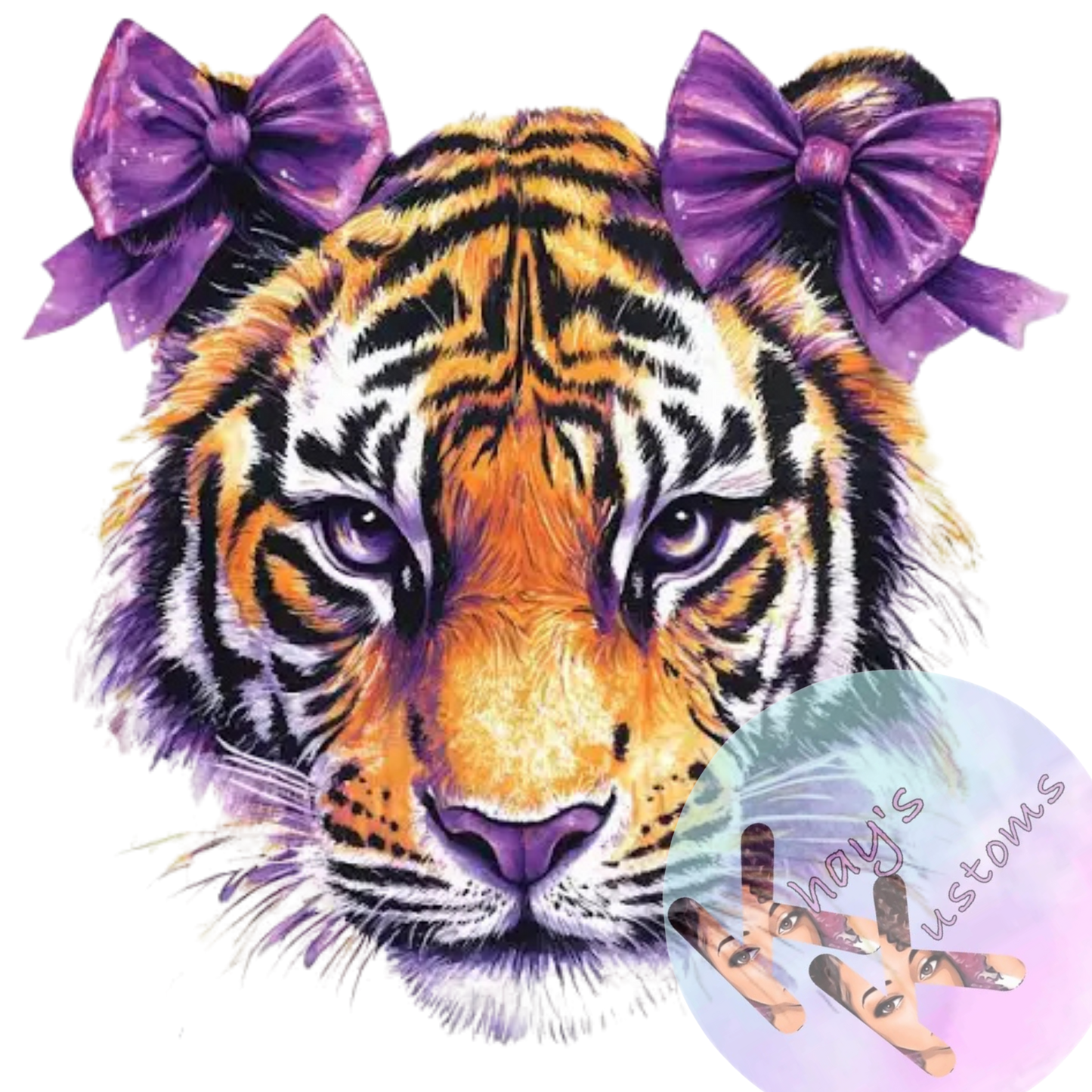 DTF TRANSFER-PURPLE TIGER