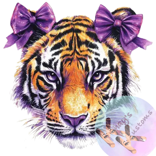 DTF TRANSFER-PURPLE TIGER