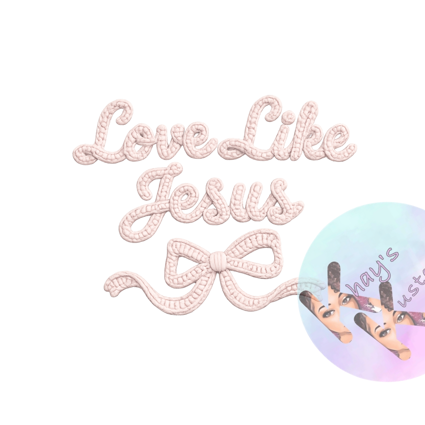 DTF TRNSFER- BEIGE LOVE LIKE JESUS