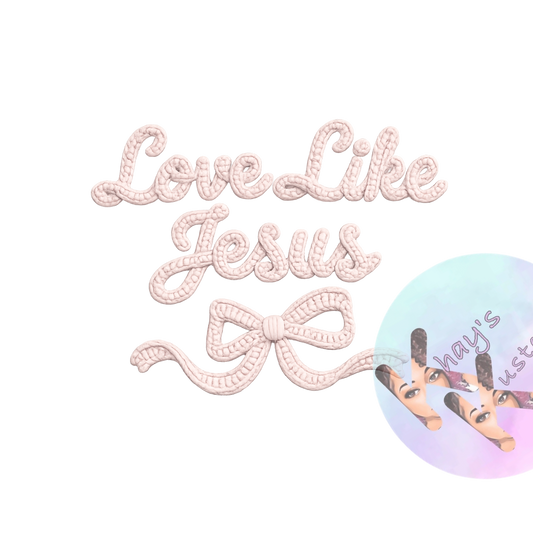 DTF TRNSFER- BEIGE LOVE LIKE JESUS