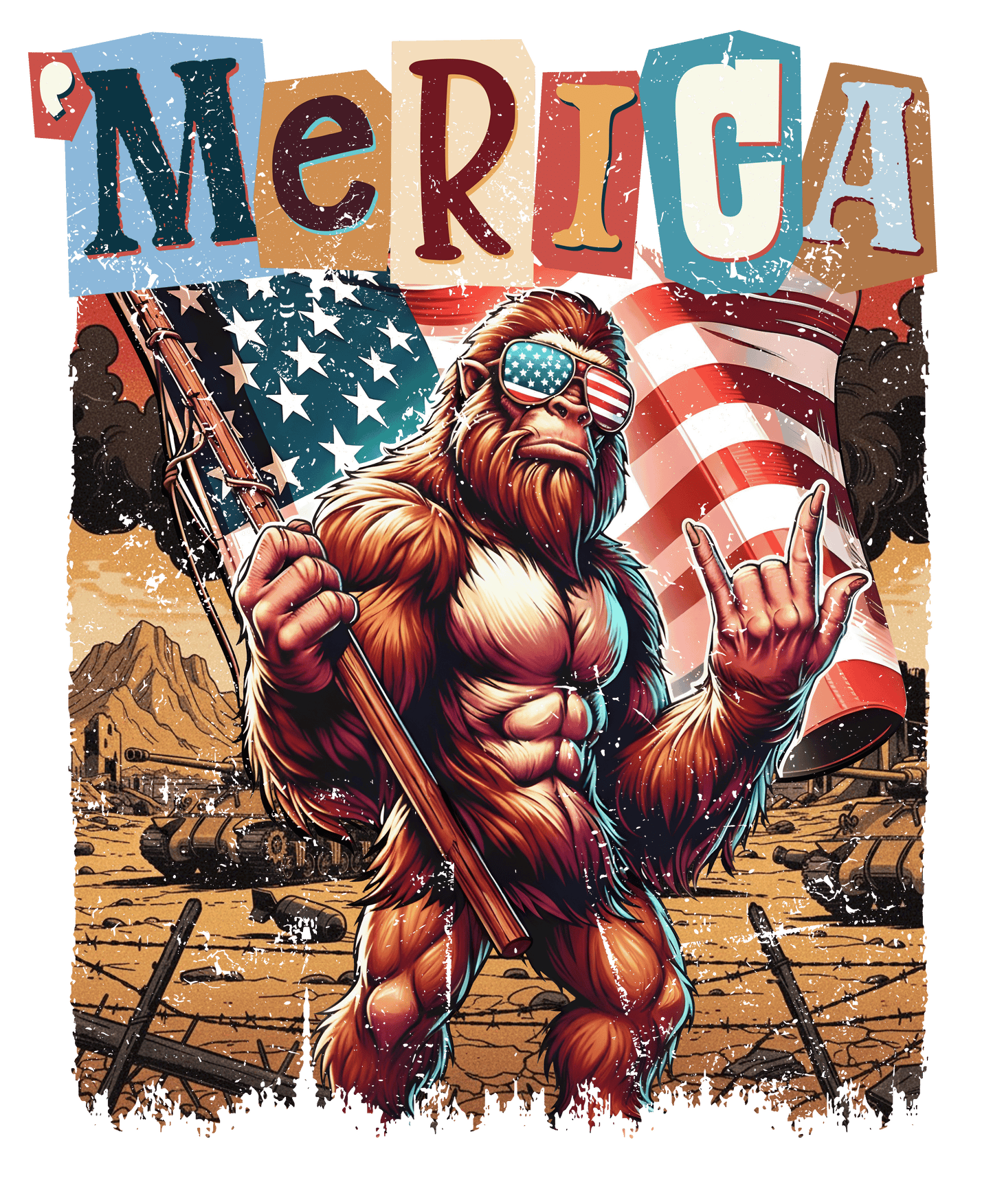 DTF TRANSFER- 'MERICA
