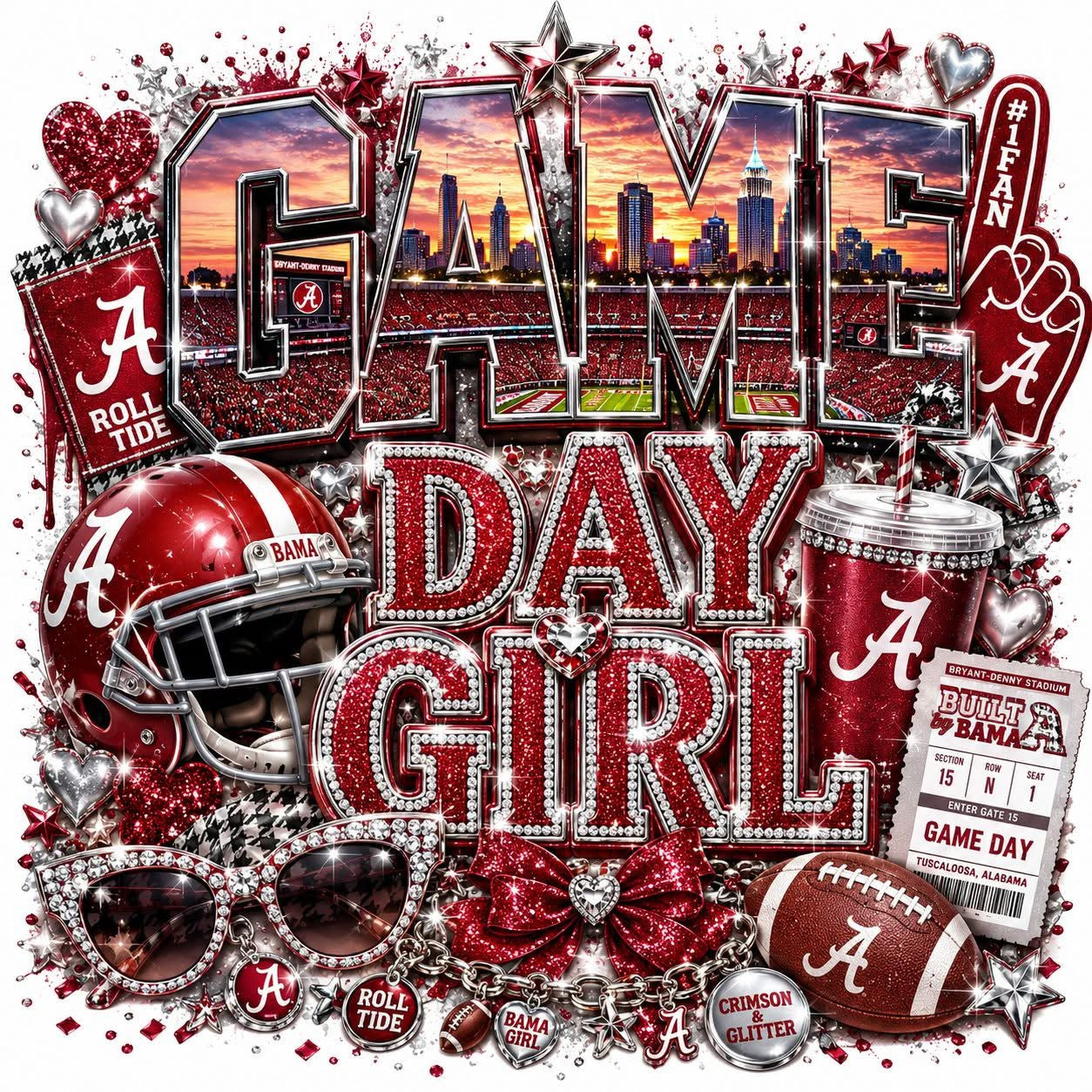 DTF Transfer- Game day Alabama