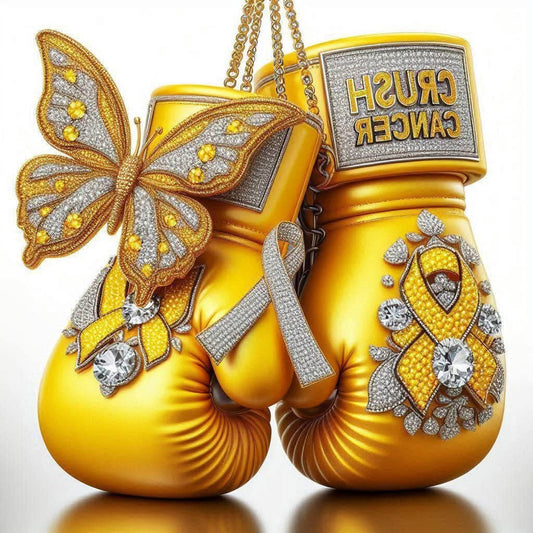 DTF TRANSFER CRUSH CANCER GLOVES
