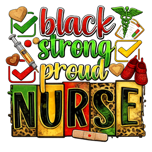 DTF TRANSFER-BLACK NURSE