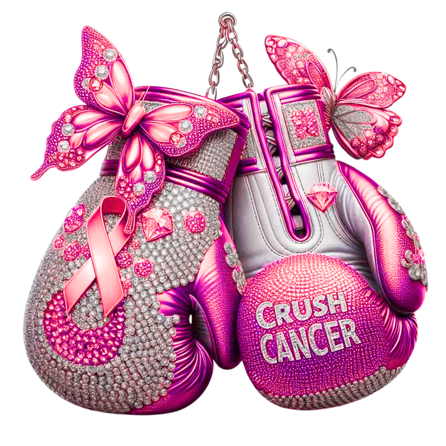 DTF TRANSFER CRUSH CANCER GLOVES