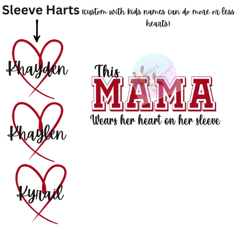 DTF TRANSFER-MOM HEART SLEEVE